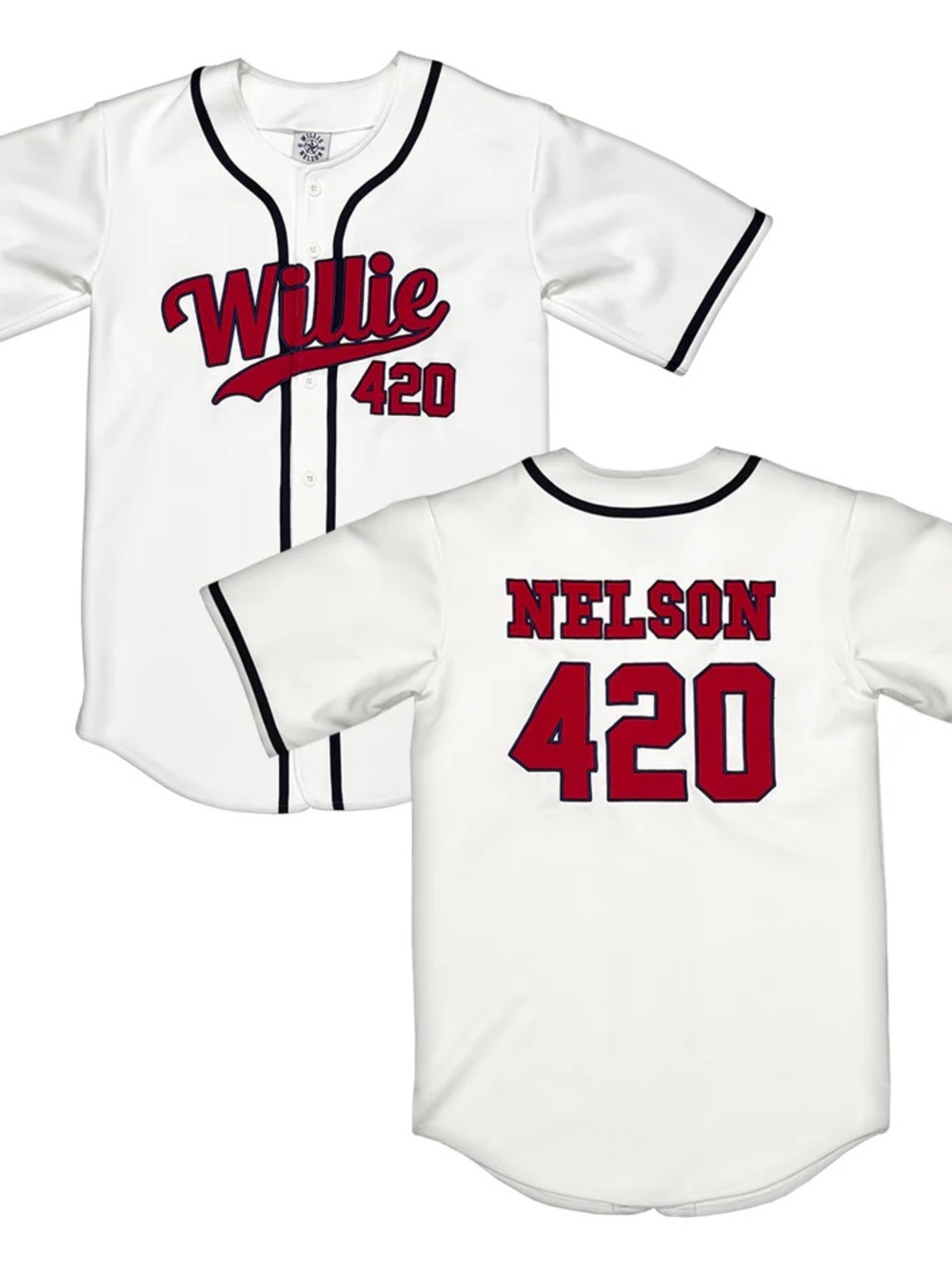 🆕 Willie Nelson 420 Limited Edition Baseball Jersey Official Music Merch - M